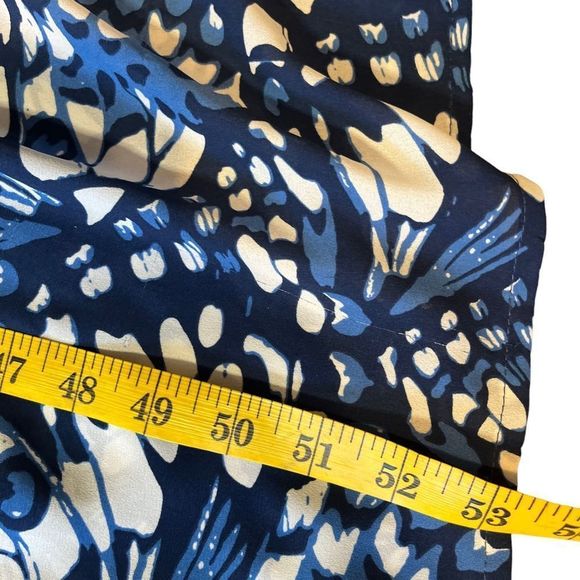 appraisal Blue and White Sz 12 Long Topical Dress - Picture 5 of 6